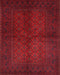 Machine Washable Traditional Red Rug, wshtr4794