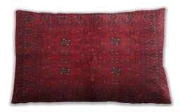 Traditional Classic Rectangular Red Lumbar Throw Pillow, 13 inch by 19 inch, lbtr4795
