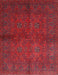 Machine Washable Traditional Red Rug, wshtr4795