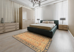 Traditional Red Persian Rug in a Bedroom, tr4796
