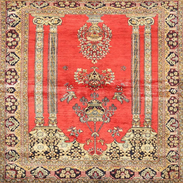 Square Traditional Sandy Brown Persian Rug, tr4798