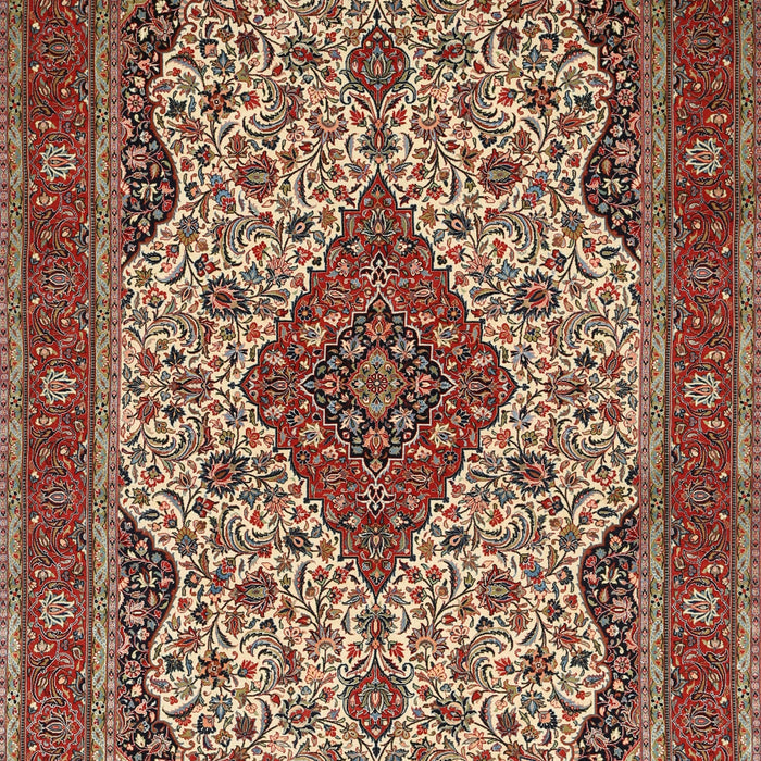Machine Washable Traditional Saffron Red Rug, wshtr479