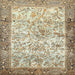 Square Traditional Brown Animal Rug, tr4800