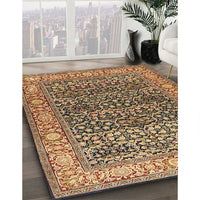 Traditional Dark Sienna Brown Persian Rug, tr4802