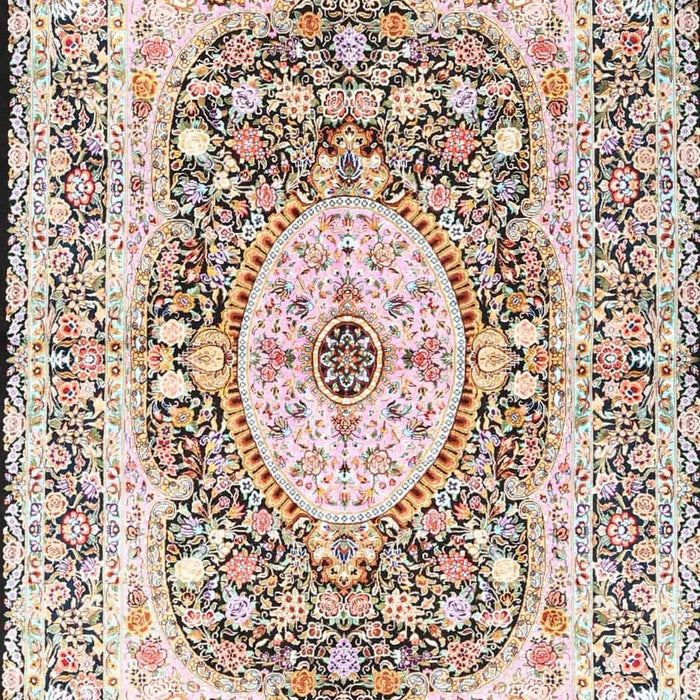 Machine Washable Traditional Brown Rug, wshtr4803