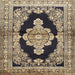 Square Traditional Brown Medallion Rug, tr4804