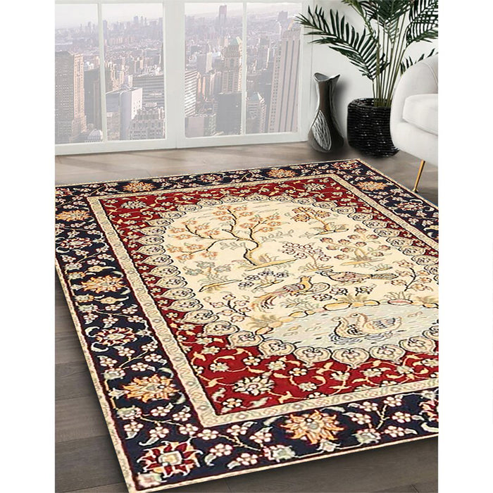 Machine Washable Traditional Brown Rug in a Family Room, wshtr4805