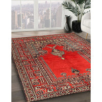 Traditional Orange Salmon Pink Oriental Rug, tr4806