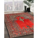 Machine Washable Traditional Orange Salmon Pink Rug in a Family Room, wshtr4806