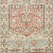 Square Traditional Orange Salmon Pink Persian Rug, tr4807