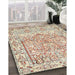 Machine Washable Traditional Orange Salmon Pink Rug in a Family Room, wshtr4807