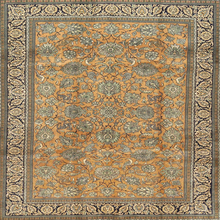 Square Traditional Reddish Brown Persian Rug, tr4808