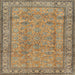 Square Traditional Reddish Brown Persian Rug, tr4808