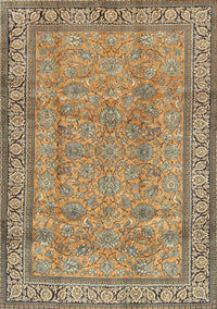 Machine Washable Traditional Red Brown Rug, wshtr4808