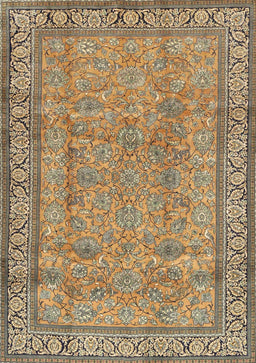 Machine Washable Traditional Red Brown Rug, wshtr4808