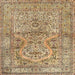 Square Traditional Sienna Brown Persian Rug, tr4809