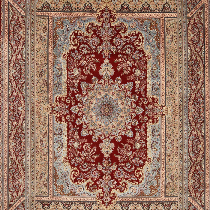 Traditional Brown Red Medallion Rug, tr480