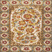 Square Traditional Mahogany Brown Persian Rug, tr4810