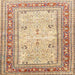 Square Traditional Brown Gold Persian Rug, tr4811