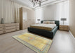 Machine Washable Traditional Brass Green Rug in a Bedroom, wshtr4812