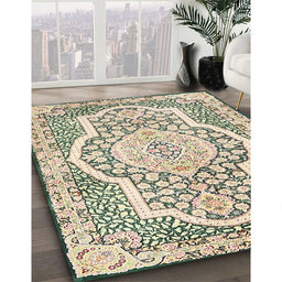 Machine Washable Traditional Gold Rug in a Family Room, wshtr4813