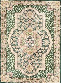 Machine Washable Traditional Gold Rug, wshtr4813