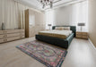 Machine Washable Traditional Purple Rug in a Bedroom, wshtr4814