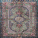 Square Traditional Purple Medallion Rug, tr4814