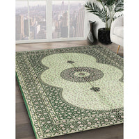 Traditional Tan Brown Medallion Rug, tr4816