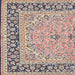 Round Machine Washable Traditional Rose Pink Rug, wshtr4817