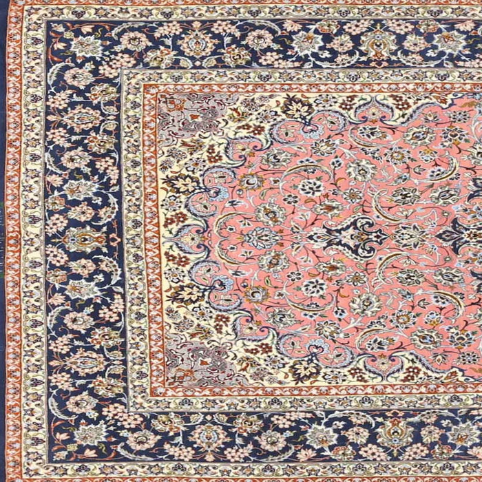 Square Traditional Rose Pink Persian Rug, tr4817