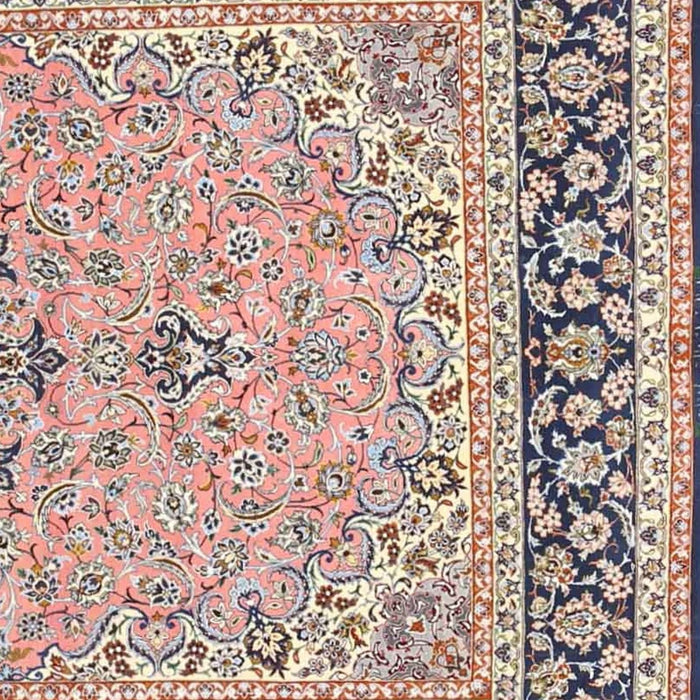 Machine Washable Traditional Rose Pink Rug, wshtr4817