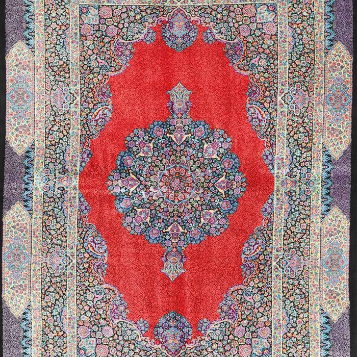 Traditional Brown Red Medallion Rug, tr4818