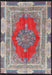 Machine Washable Traditional Brown Red Rug, wshtr4818