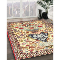 Traditional Sienna Brown Animal Rug, tr4819