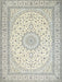 Traditional Gunmetal Gray Medallion Rug, tr481