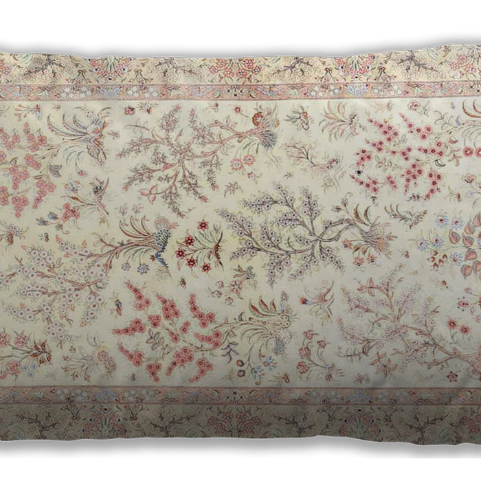 Traditional Classic Rectangular Peach Beige Lumbar Throw Pillow, 13 inch by 19 inch, lbtr4821