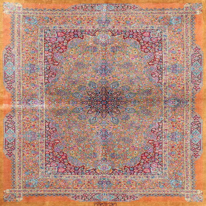 Square Traditional Cherry Red Persian Rug, tr4822