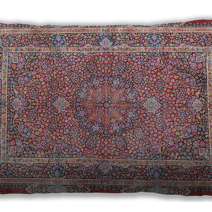 Traditional Classic Rectangular Brown Red Lumbar Throw Pillow, 13 inch by 19 inch, lbtr4823