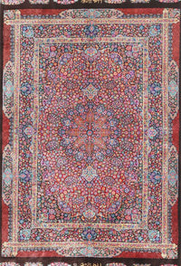 Machine Washable Traditional Brown Red Rug, wshtr4823