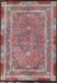 Machine Washable Traditional Brown Red Rug, wshtr4823