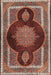 Traditional Saffron Red Medallion Rug, tr4824