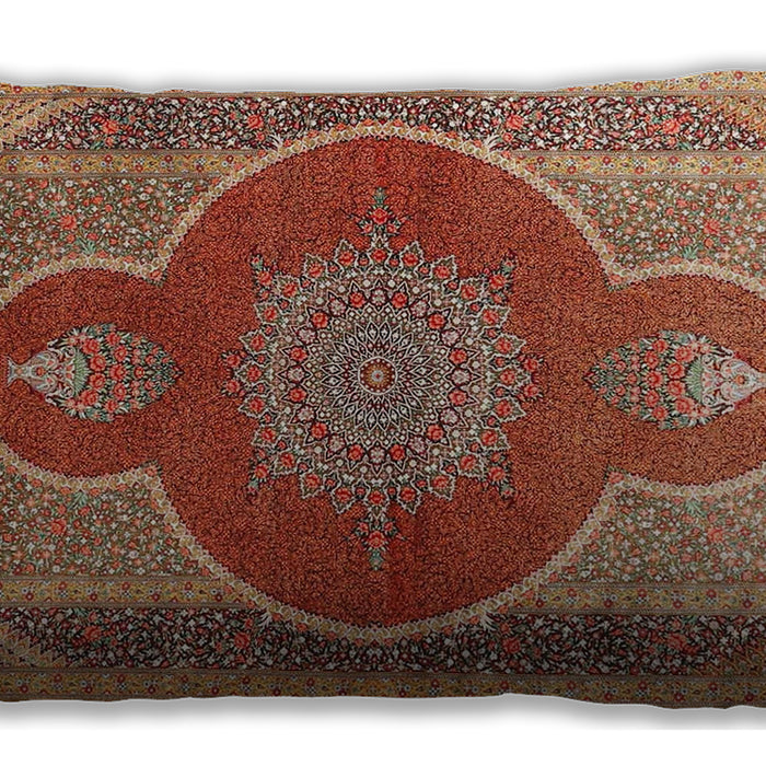 Traditional Classic Rectangular Brown Sand Brown Lumbar Throw Pillow, 13 inch by 19 inch, lbtr4825