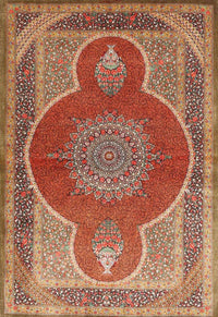 Machine Washable Traditional Sand Brown Rug, wshtr4825