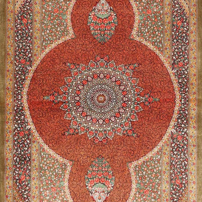 Machine Washable Traditional Sand Brown Rug, wshtr4825