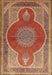 Traditional Sand Brown Medallion Rug, tr4825