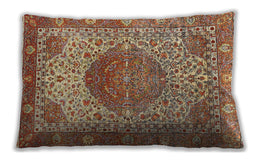 Traditional Classic Rectangular Mahogany Brown Lumbar Throw Pillow, 13 inch by 19 inch, lbtr4827