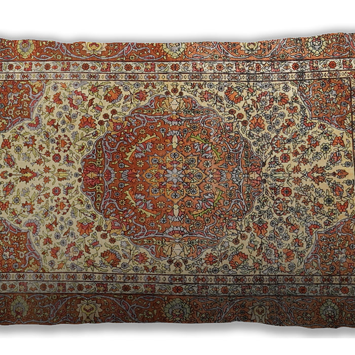 Traditional Classic Rectangular Mahogany Brown Lumbar Throw Pillow, 13 inch by 19 inch, lbtr4827