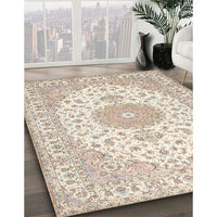 Traditional Camel Brown Medallion Rug, tr482