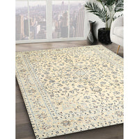 Traditional Tan Brown Medallion Rug, tr4830